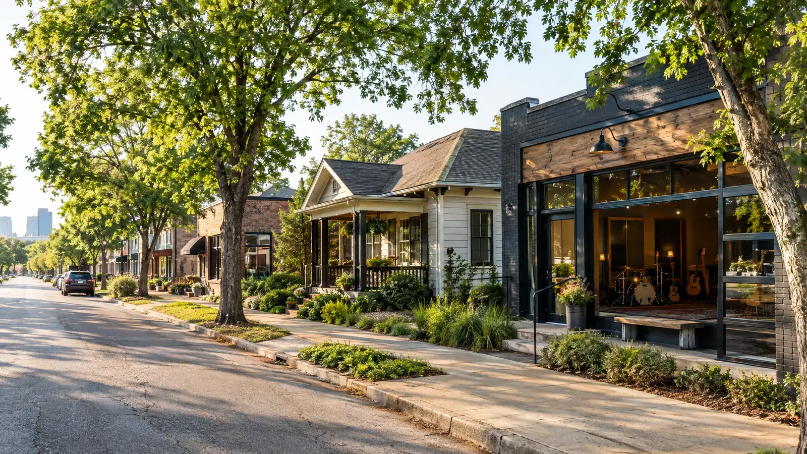 A neighborhood scene from Berry Hill, TN
