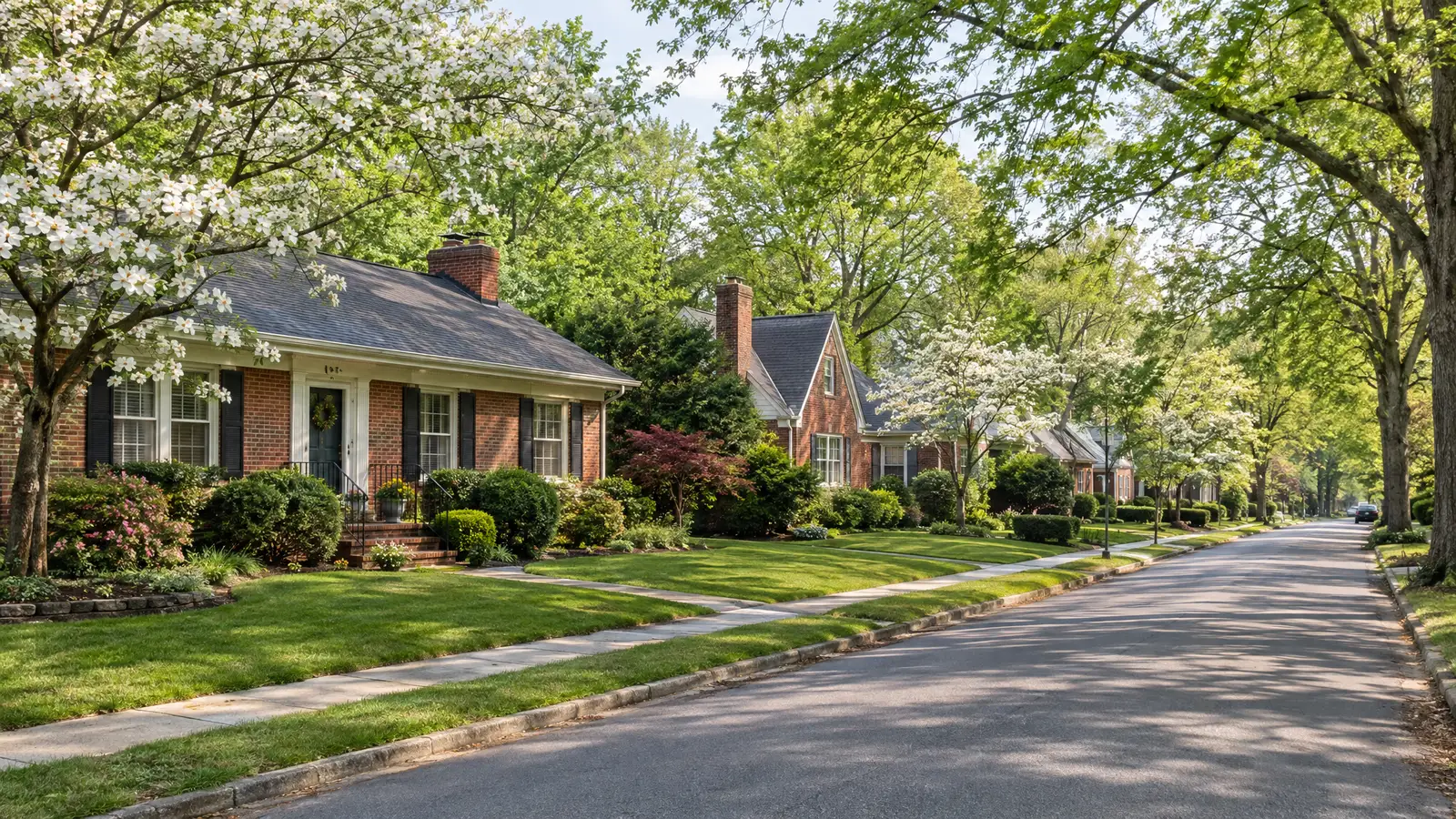 A neighborhood scene from Green Hills, TN