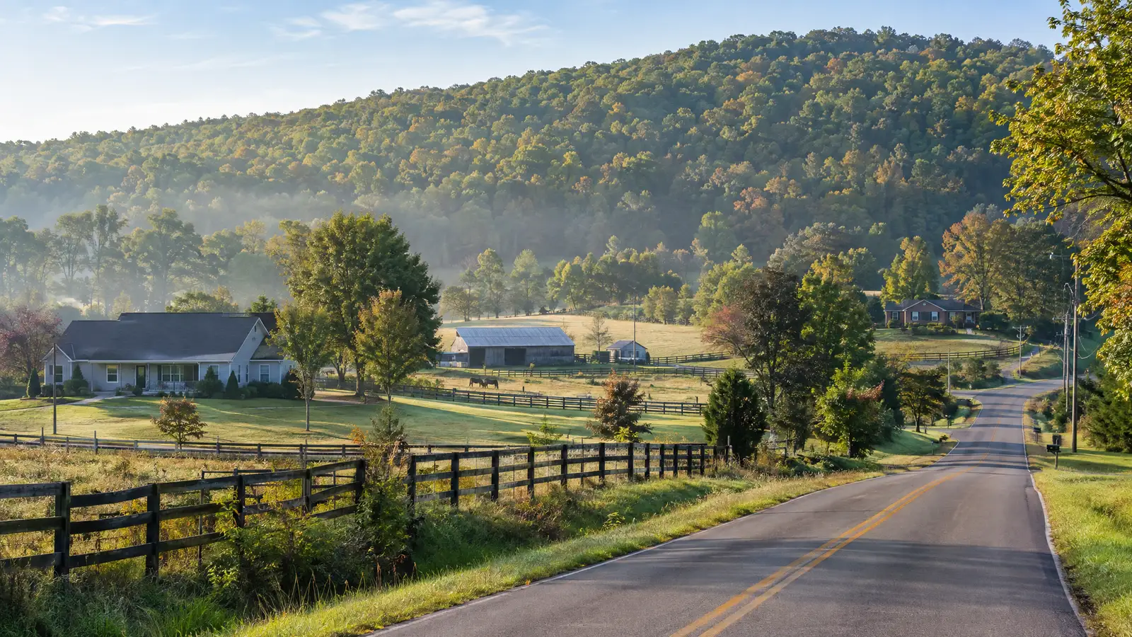 A neighborhood scene from Millersville, TN