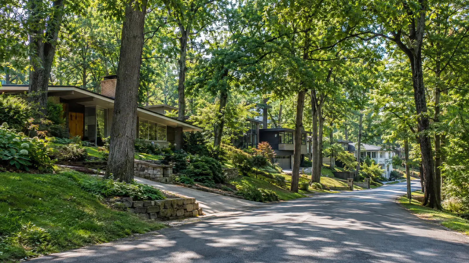 A neighborhood scene from Oak Hill, TN