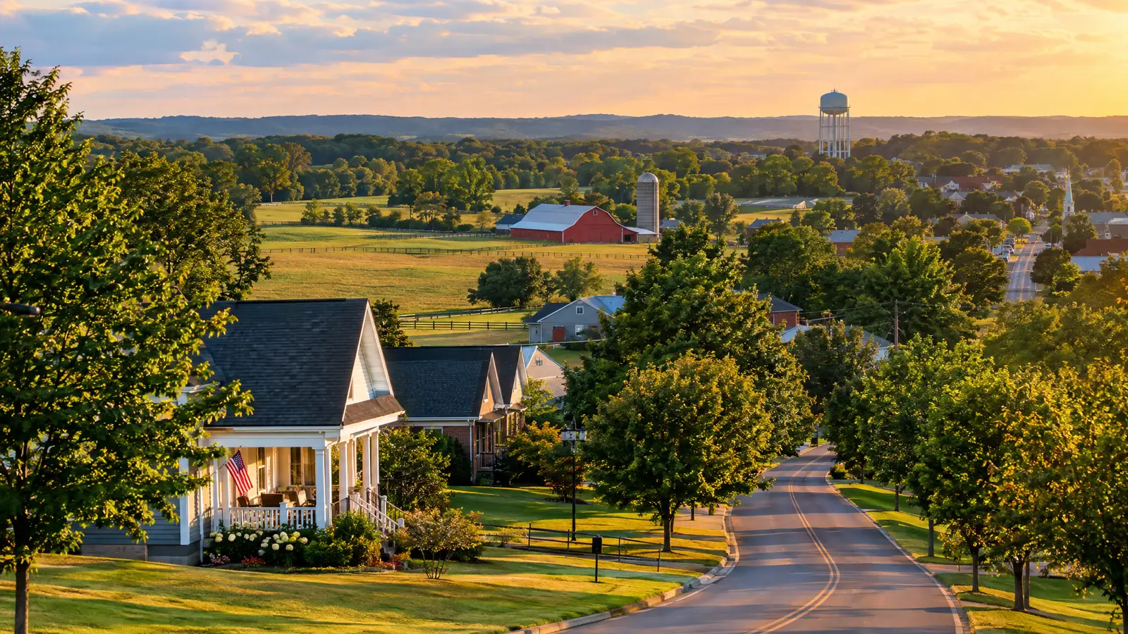 A neighborhood scene from White House, TN