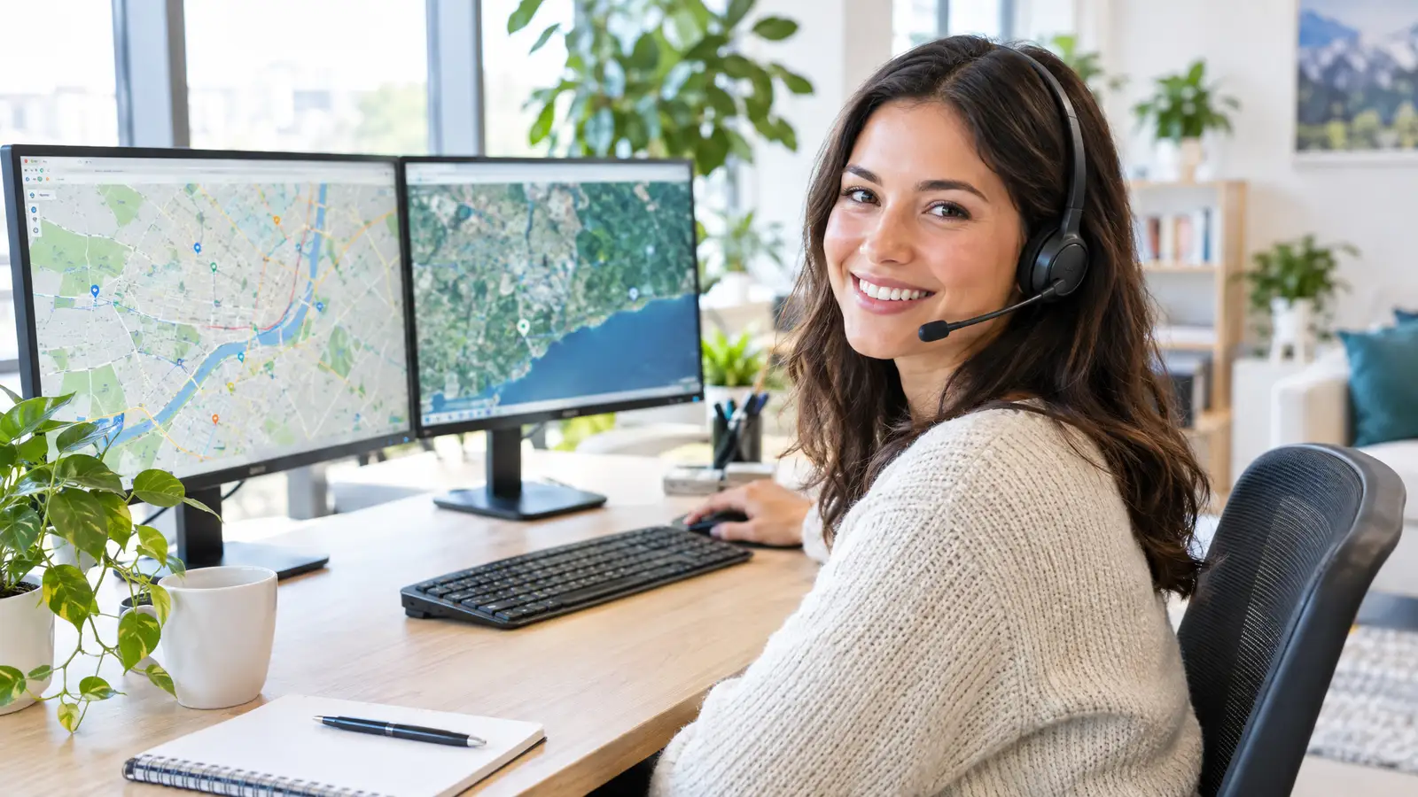 A friendly dispatcher answering the phone